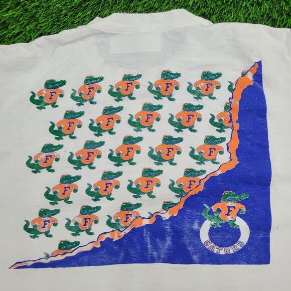 Vintage 80s Florida Gators Football Shirt M/L 20x23 Crop USA - Picture 10 of 16